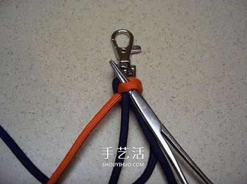 手工刀坠绳编法图解 伞绳刀坠的编法教程(图17)