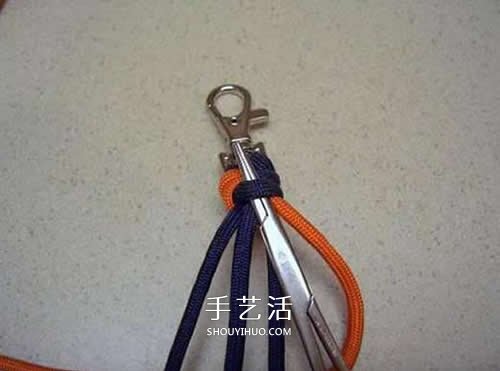 手工刀坠绳编法图解 伞绳刀坠的编法教程(图21)