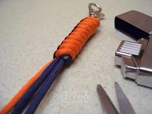 手工刀坠绳编法图解 伞绳刀坠的编法教程(图24)