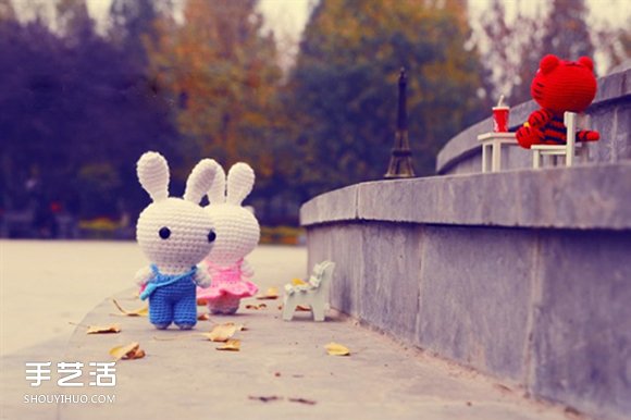 治愈系钩针作品图片 可爱小动物们的生活点滴(图3)