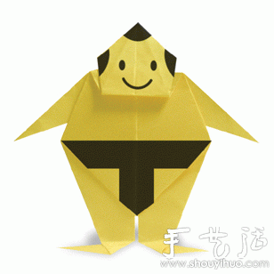 相扑选手折纸方法 - 双维造物网