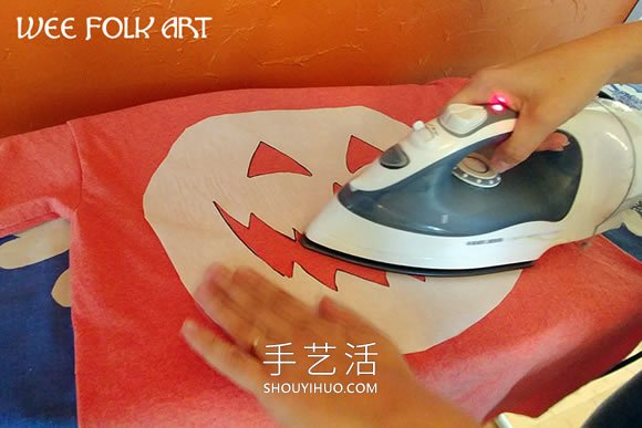 自制万圣节南瓜灯T恤的方法图解教程(图5)