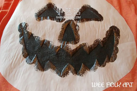 自制万圣节南瓜灯T恤的方法图解教程(图7)