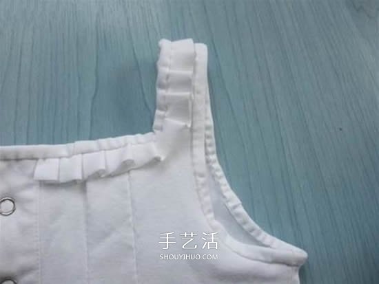 旧衣改造：男款T恤改造儿童坎肩背心套装(图8)