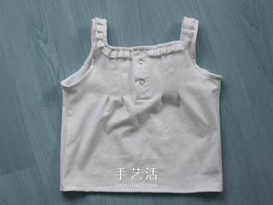 旧衣改造：男款T恤改造儿童坎肩背心套装(图10)