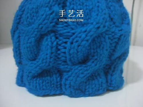 带辫子毛线帽子的编法 可爱俏皮帽子编织图解(图5)