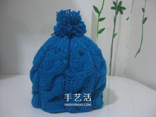 带辫子毛线帽子的编法 可爱俏皮帽子编织图解(图7)
