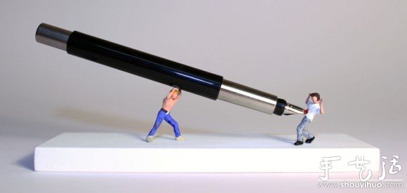 粘土、金属丝和纸张DIY的微型小人 - 双维造物网