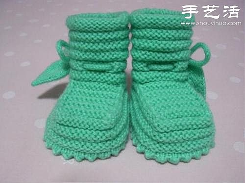 棒针编织宝宝鞋子手工教程 - 双维造物网