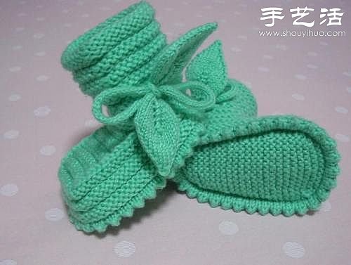 棒针编织宝宝鞋子手工教程(图3)