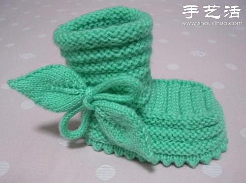棒针编织宝宝鞋子手工教程(图2)