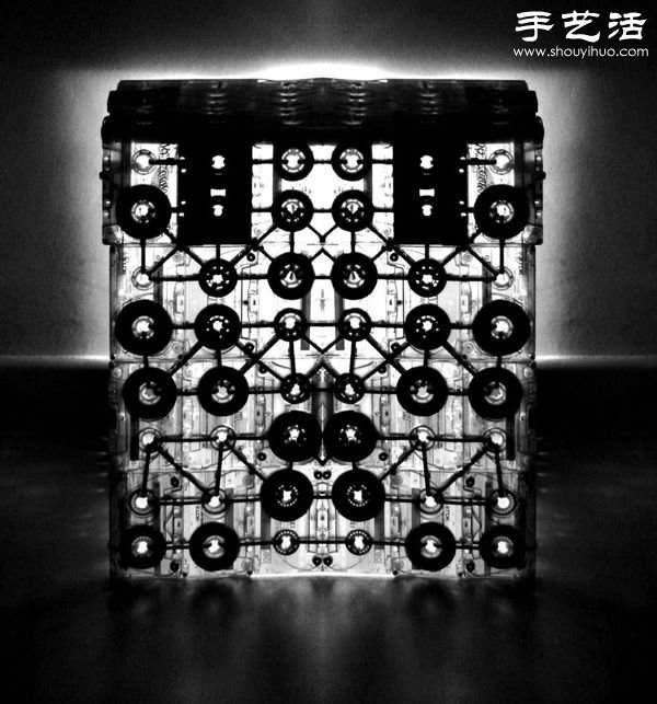 磁带创意手工DIY 制作独一无二怀旧灯具(图7)
