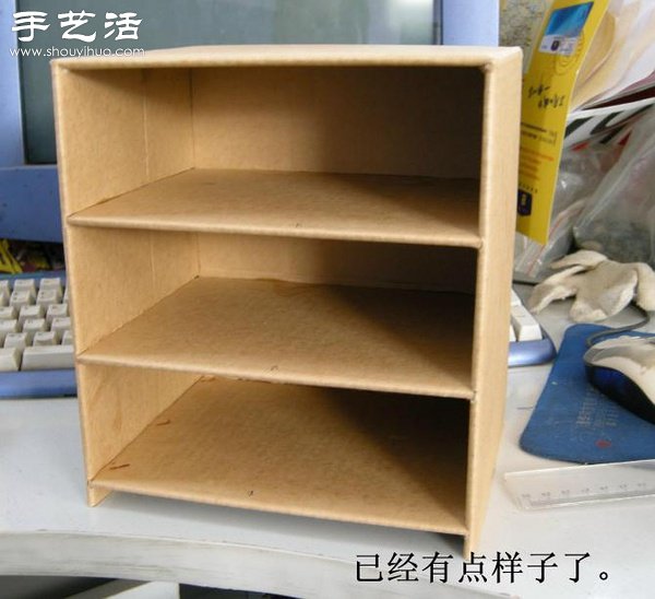 硬纸板废物利用DIY精致收纳柜(图28)