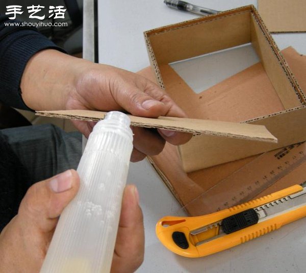 硬纸板废物利用DIY精致收纳柜(图36)