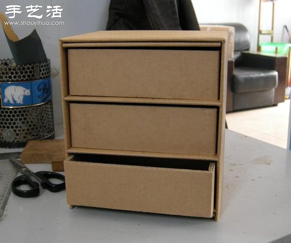 硬纸板废物利用DIY精致收纳柜(图40)