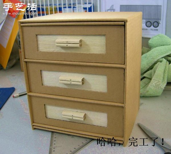 硬纸板废物利用DIY精致收纳柜(图51)
