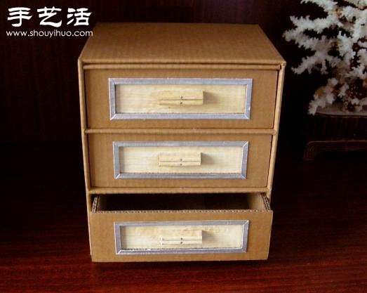 硬纸板废物利用DIY精致收纳柜(图53)