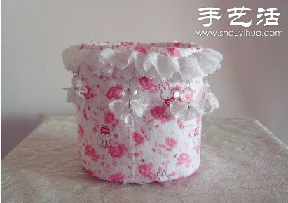 油桶+棉花+棉布 废物利用手工制作收纳筐 - 双维造物网