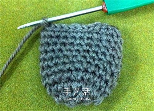 毛线猴头的编织方法 手工钩针编织猴子头图解(图8)