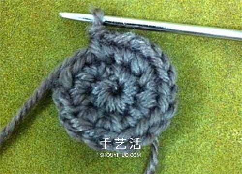 毛线猴头的编织方法 手工钩针编织猴子头图解(图5)