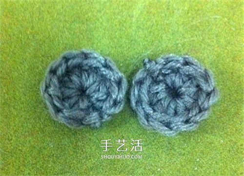 毛线猴头的编织方法 手工钩针编织猴子头图解(图12)