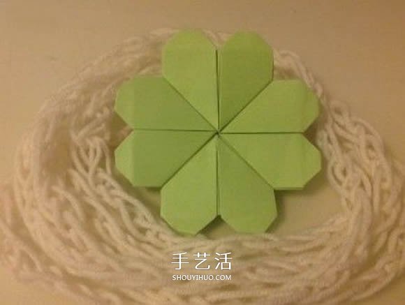 最简单四叶草的折法 幼儿折纸四叶草的教程 - 双维造物网