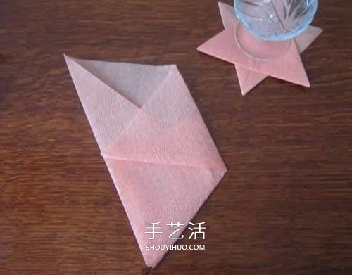 手工六角星杯垫的折法 简单星星杯垫怎么折(图5)