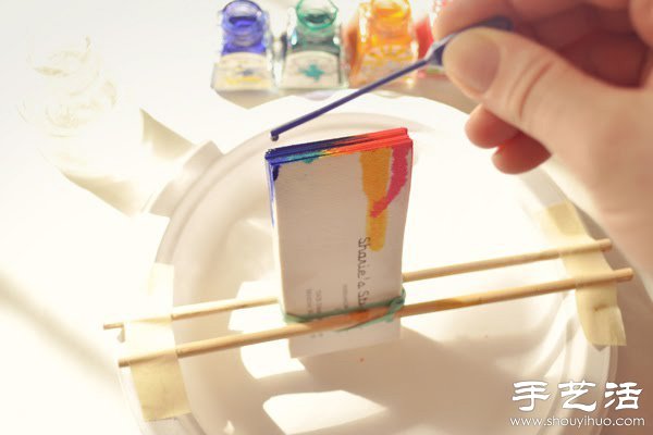 绚烂染色名片手工制作 - 双维造物网