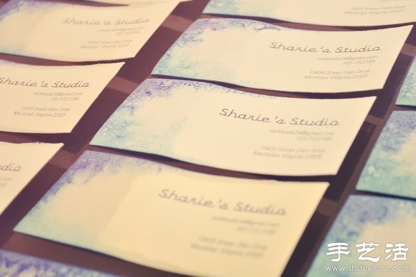 绚烂染色名片手工制作(图6)