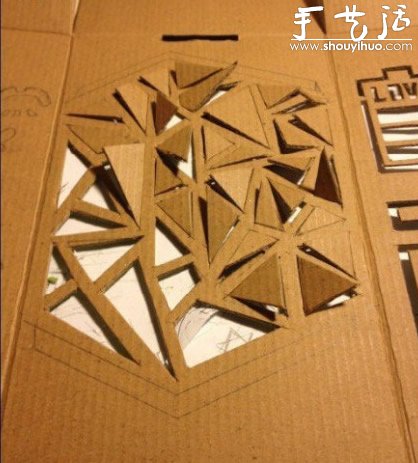 硬纸板手工DIY古色古香的台灯(图6)