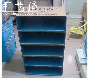 硬纸板DIY手工制作鞋柜的教程(图11)
