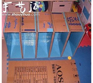 硬纸板DIY手工制作鞋柜的教程(图12)