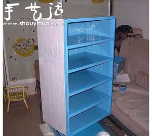 硬纸板DIY手工制作鞋柜的教程(图16)