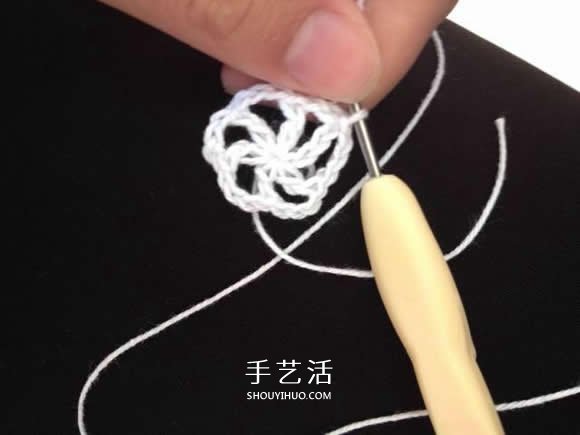 毛线收纳篮怎么编织 钩针编织圆形收纳筐图解(图9)