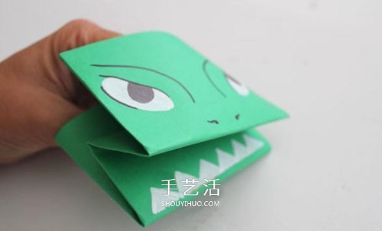 怪兽手偶的折法图解 幼儿折纸小怪兽手偶玩具(图1)