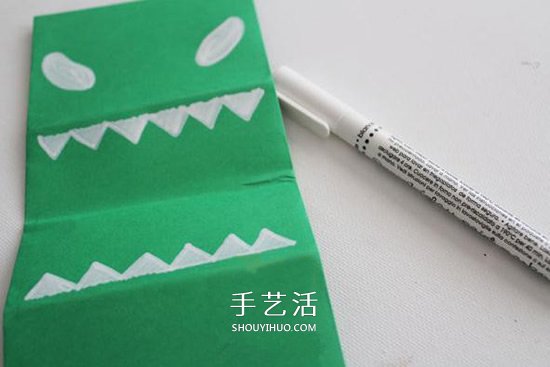 怪兽手偶的折法图解 幼儿折纸小怪兽手偶玩具(图5)