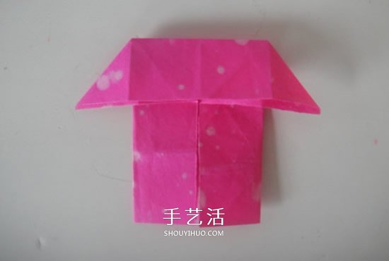 幼儿园学折小房子教程 最简单小房子折法图解(图6)