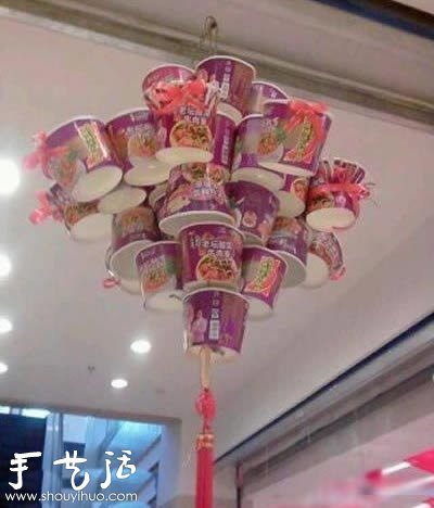 桶装方便面的包装盒DIY吊饰 - 双维造物网
