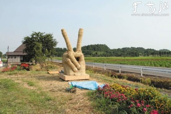 秸秆变废为宝 DIY各种趣味雕塑(图6)