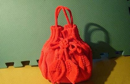 叶子包的编织方法图解 棒针织叶子包的教程(图26)