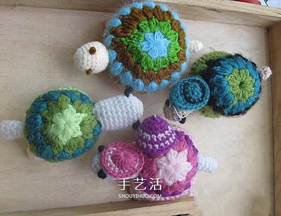 钩针编织小乌龟的方法 手工乌龟玩偶的编法(图16)