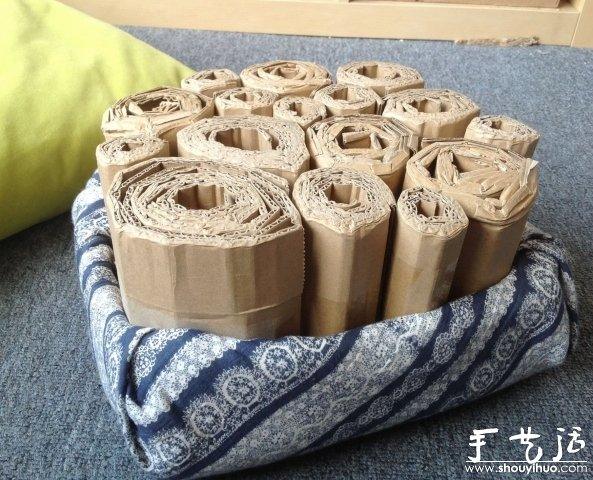 硬纸板手工DIY小凳子的教程(图6)