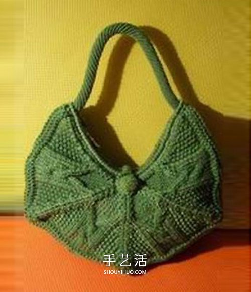 手工毛线编织单肩挎包的方法图解教程(图1)