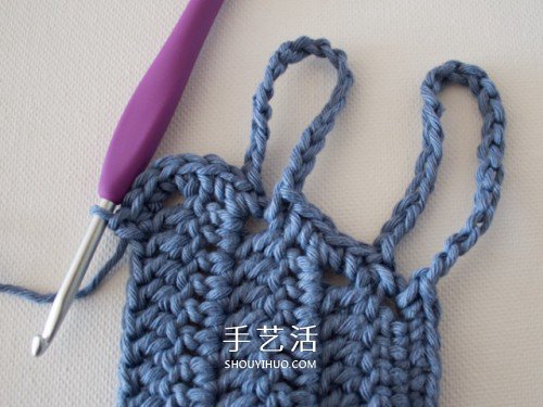 小清新毛线杯垫和杯套的手工编织方法图解(图6)