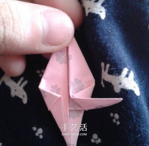 简单又可爱桃子折纸 儿童手工桃子的折法(图5)