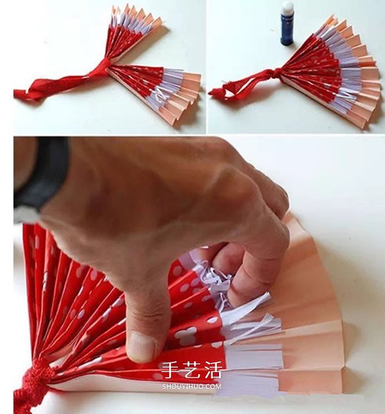 简单又漂亮纸扇的做法 幼儿手工制作扇子教程 - 双维造物网