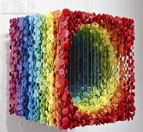 纽扣DIY的艺术作品(图9)