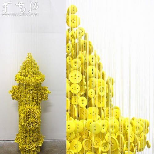 纽扣DIY的艺术作品(图7)