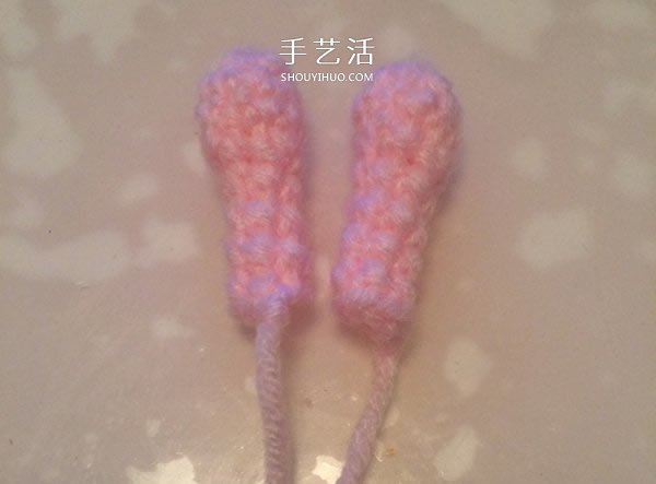 粉嫩鹿头怎么钩图解 钩织可爱小鹿的方法步骤(图7)