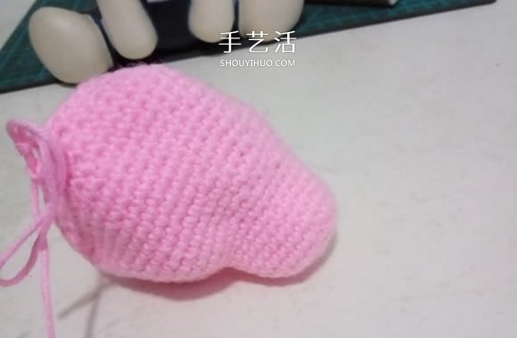 可爱小猪佩奇钩织教程 钩针编织小猪佩奇图解(图6)